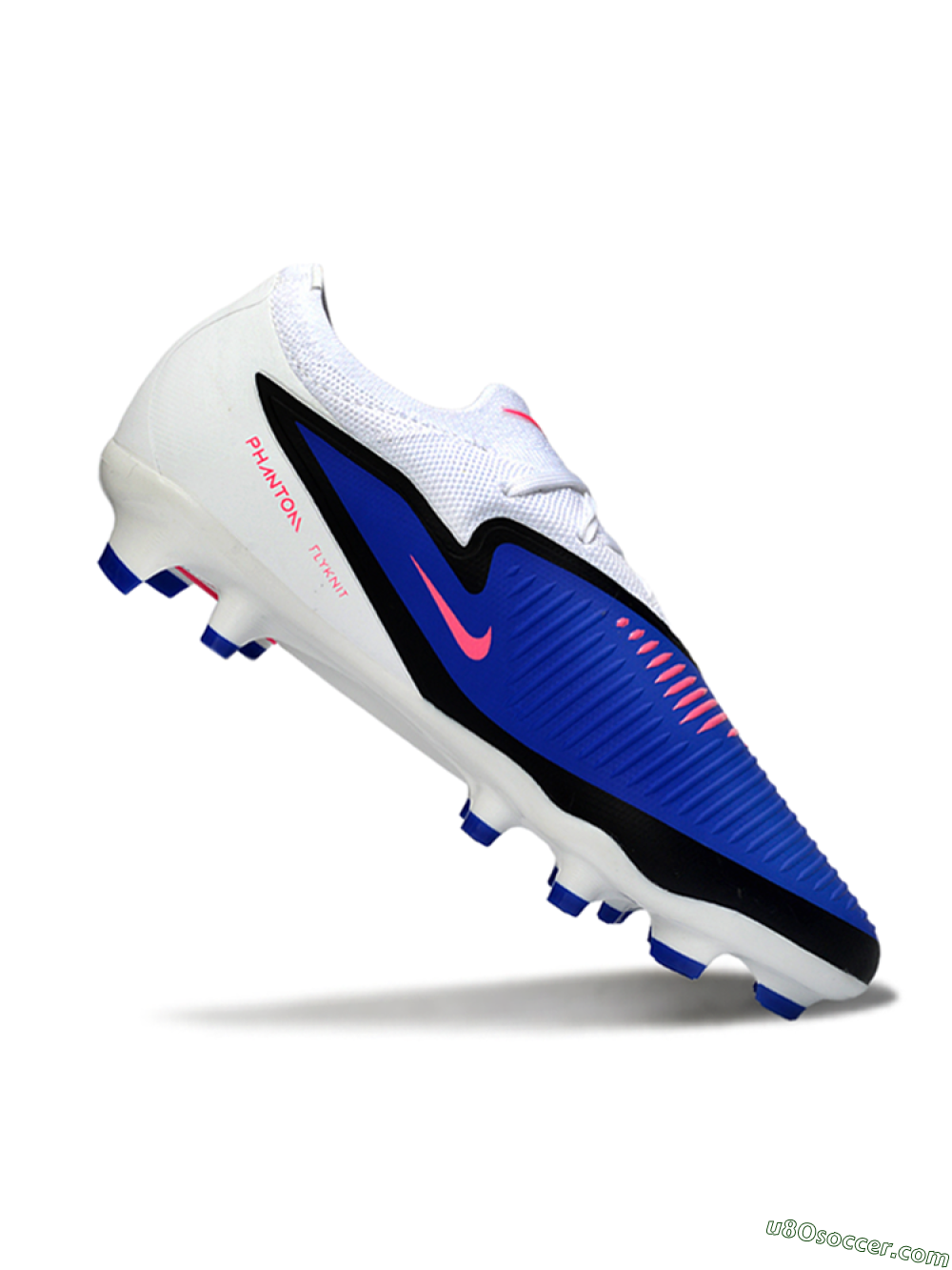 Nike Phantom 6 Elite Low FG Firm Ground Soccer Cleats - Blue/Electric Blue/Neon Pink 4