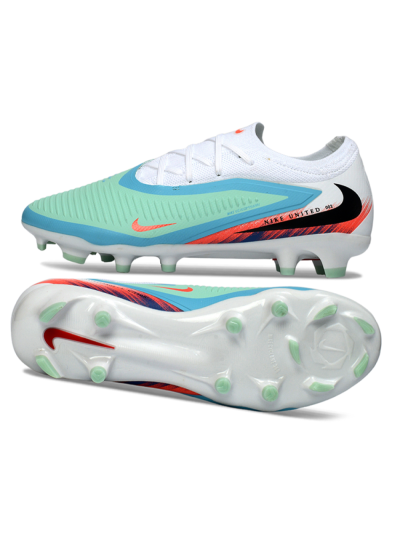 Nike Phantom 6 Elite Low FG Firm Ground Soccer Cleats - Aqua/Coral Burst/White Wave