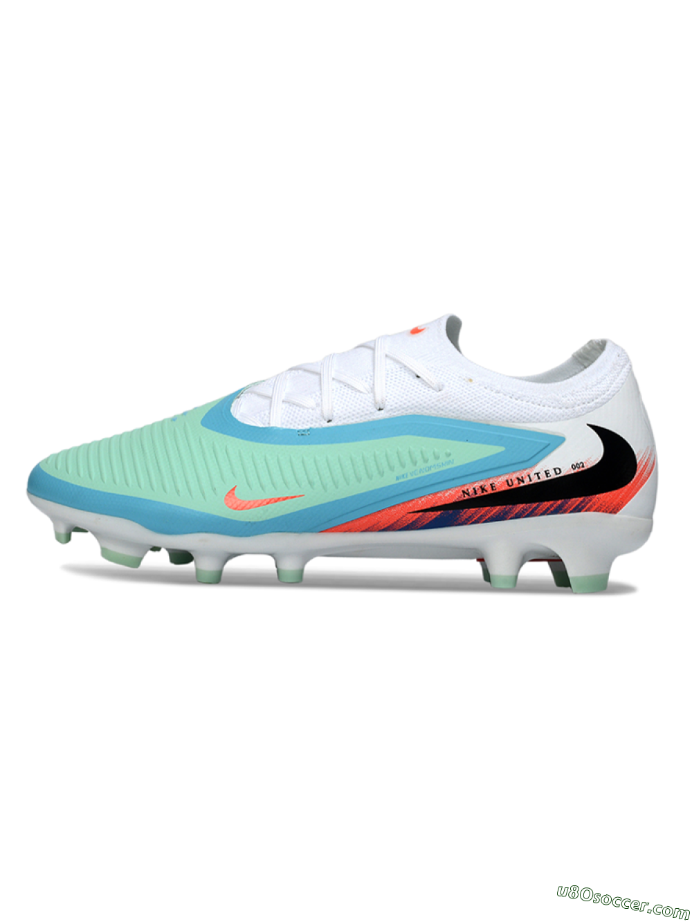 Nike Phantom 6 Elite Low FG Firm Ground Soccer Cleats - Aqua/Coral Burst/White Wave 2