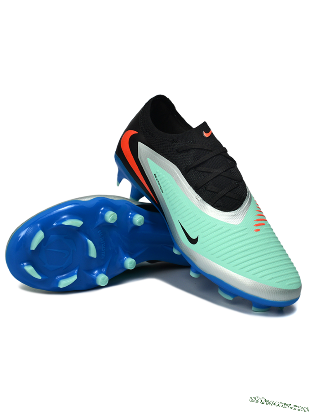 Nike Phantom 6 Elite Low FG Firm Ground Soccer Cleats - Aqua/Coral Blue/Azure 3