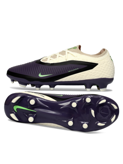 Nike Phantom 6 Elite Low FG Firm Ground Soccer Cleats - Purple/Ivory/Black