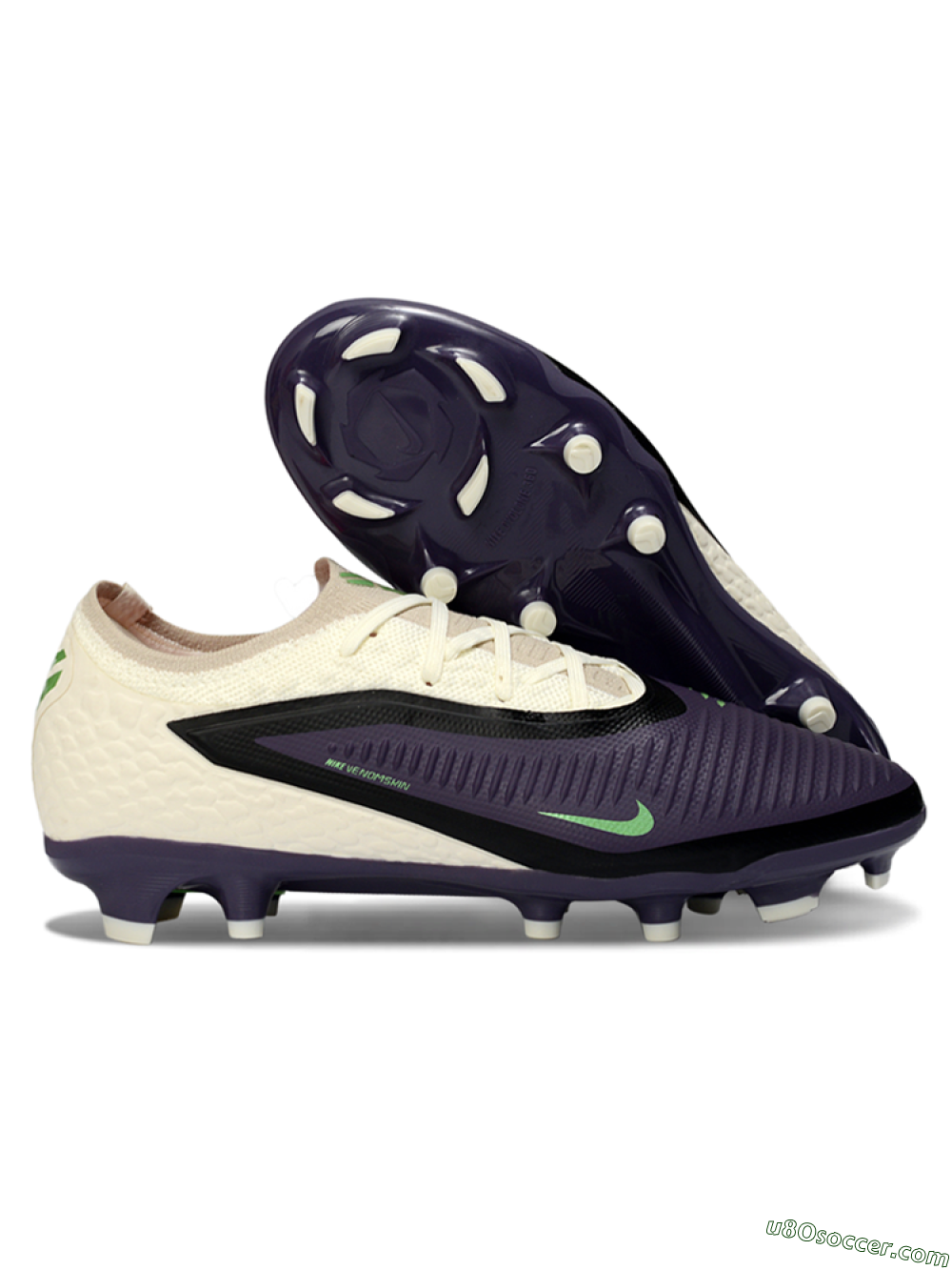 Nike Phantom 6 Elite Low FG Firm Ground Soccer Cleats - Purple/Ivory/Black 1
