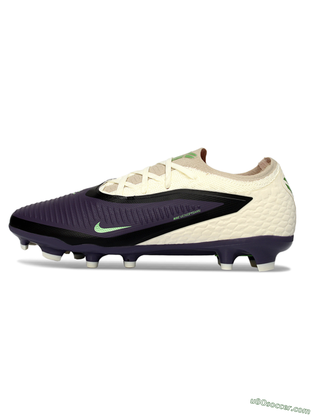 Nike Phantom 6 Elite Low FG Firm Ground Soccer Cleats - Purple/Ivory/Black 2