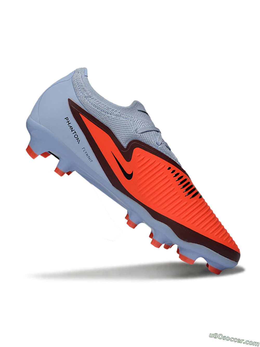 Nike Phantom 6 Elite Low FG Firm Ground Soccer Cleats - Orange/Sky Blue/Brick Red 4