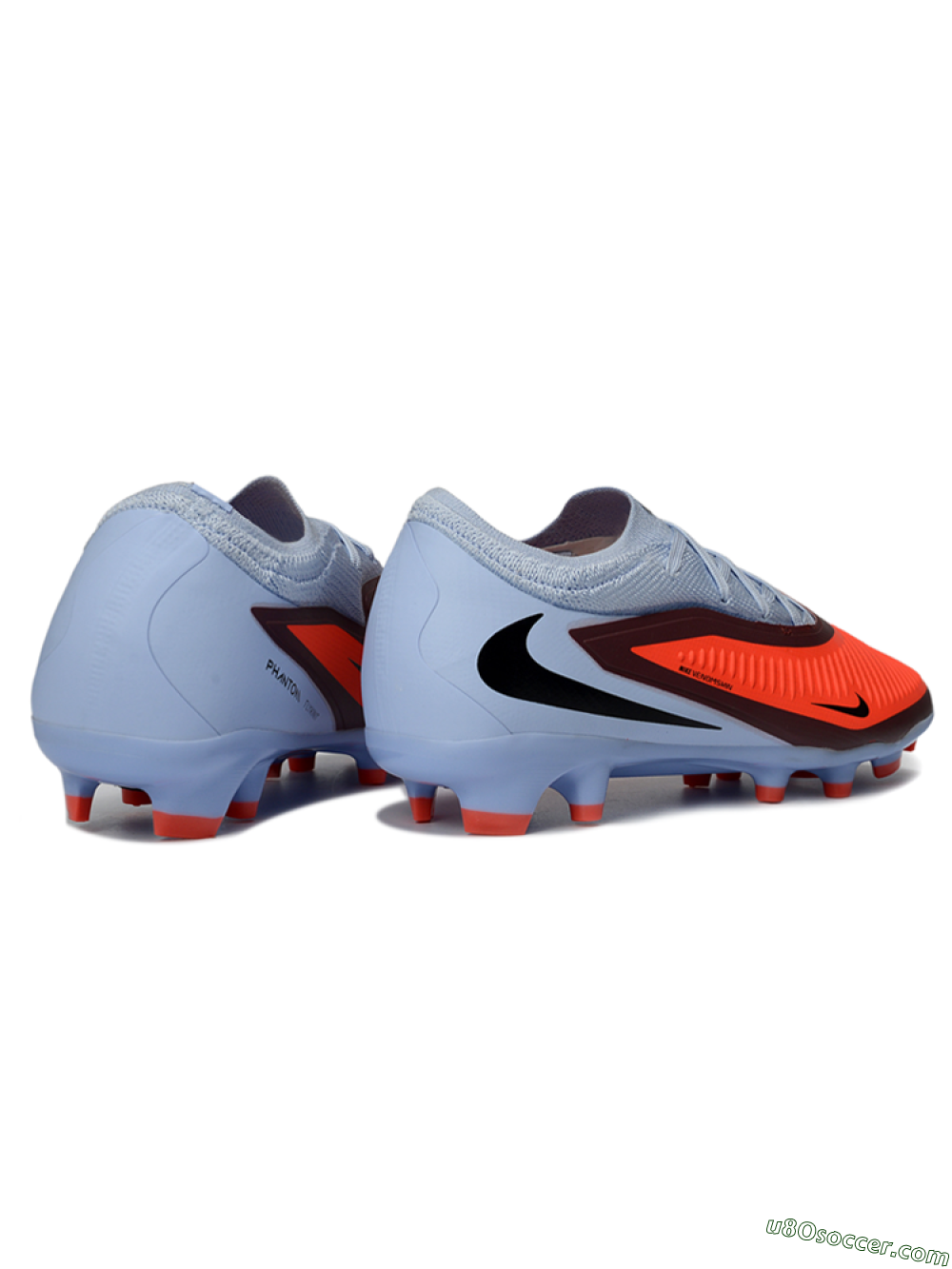 Nike Phantom 6 Elite Low FG Firm Ground Soccer Cleats - Orange/Sky Blue/Brick Red 6