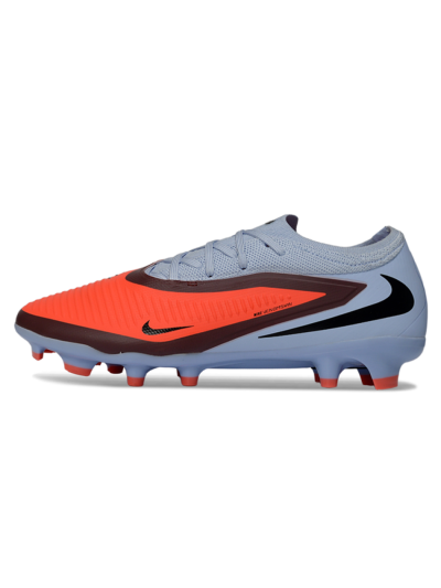 Nike Phantom 6 Elite Low FG Firm Ground Soccer Cleats - Orange/Sky Blue/Brick Red