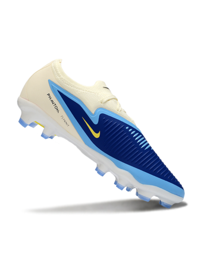 Nike Phantom 6 Elite Low FG Firm Ground Soccer Cleats - Blue/Sky Blue/Cream