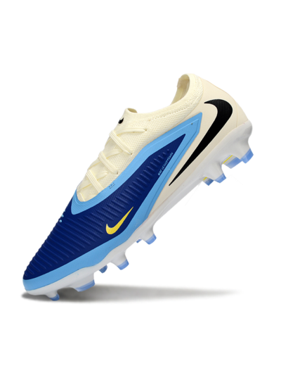 Nike Phantom 6 Elite Low FG Firm Ground Soccer Cleats - Blue/Sky Blue/Cream