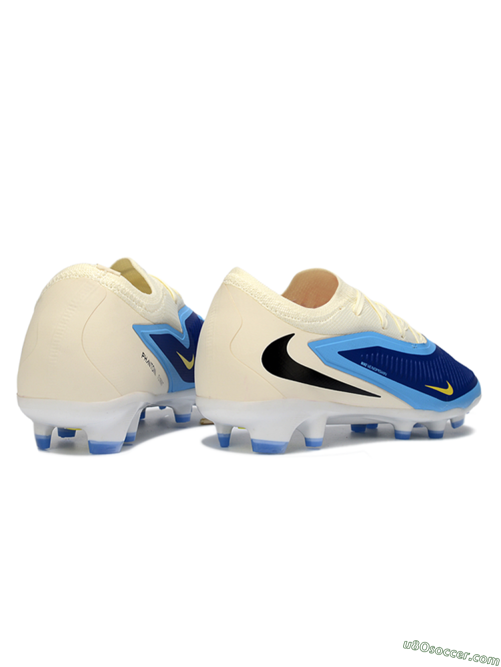Nike Phantom 6 Elite Low FG Firm Ground Soccer Cleats - Blue/Sky Blue/Cream 6