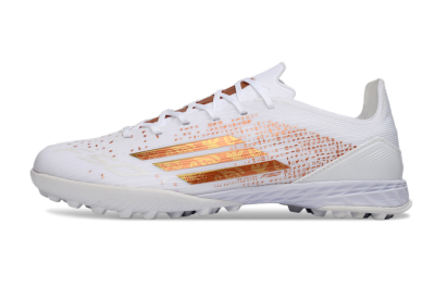 Adidas F50 Elite TF Artificial Turf Soccer Shoes - White/Rose Gold/Light Grey