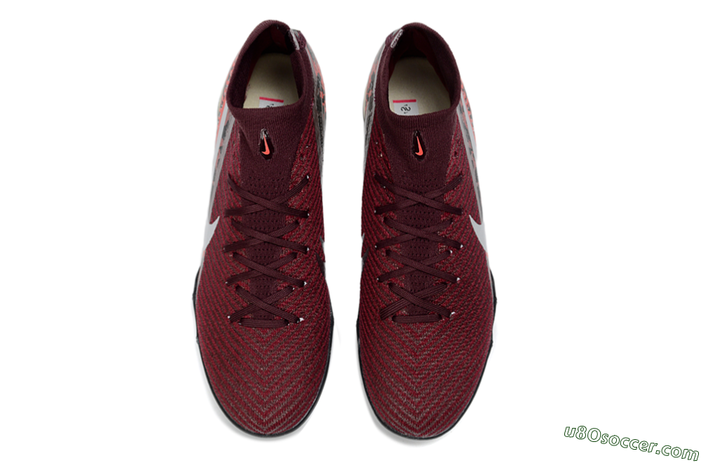 Nike Air Zoom Mercurial Superfly 10 Elite TF Artificial Turf Soccer Shoes - Red/Berry Red/Black Leopard 4