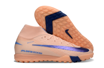 Nike Air Zoom Mercurial Superfly 10 Elite TF Artificial Turf Soccer Shoes - Peach/Royal Blue/Soft Coral