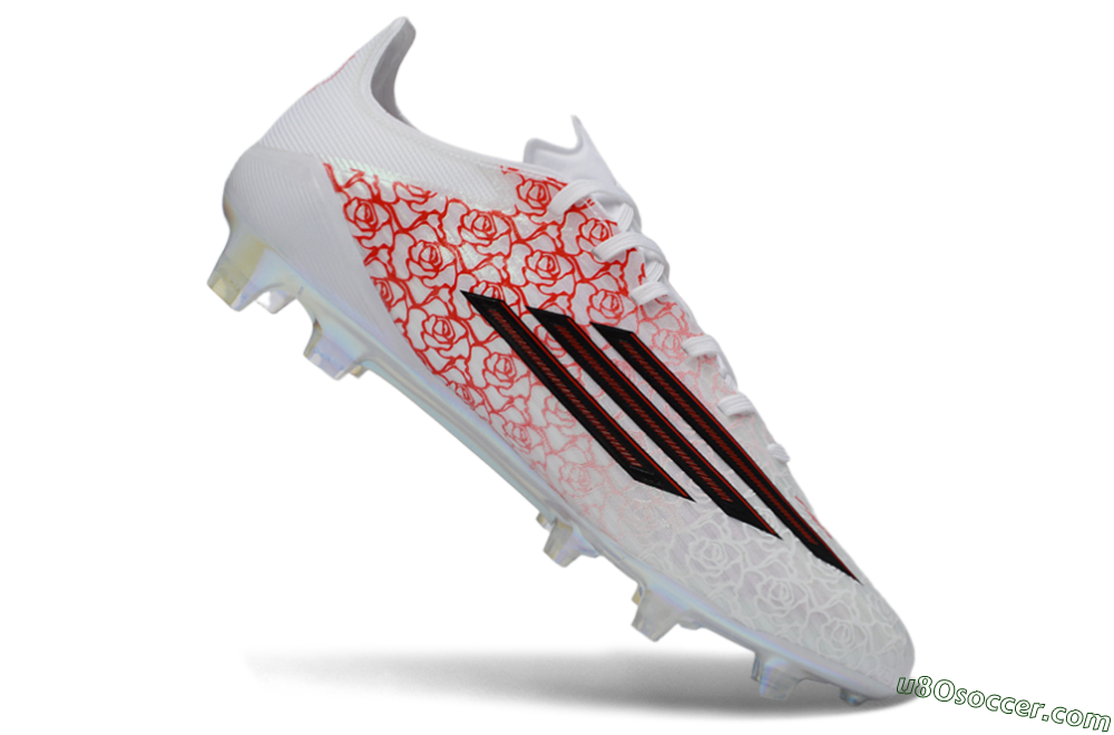Adidas F50 Elite FG Firm Ground Soccer Cleats - White/Crimson Rose/Iridescent Sparkle 4