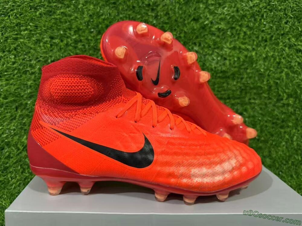 Nike Magista Obra FG Firm Ground Soccer Cleats - Orange/Vibrant Sunset/Crimson Blaze