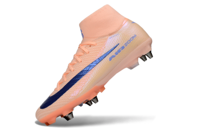 Nike Air Zoom Mercurial Superfly 10 Elite SG Soft Ground Soccer Cleats - Peach/Coral Blast/Deep Blue