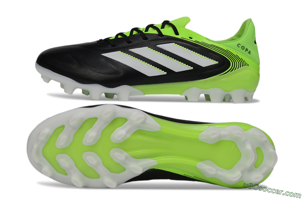 Adidas Copa Pure 3 AG Artificial Grass Soccer Cleats - Black/Electric Green/White 0