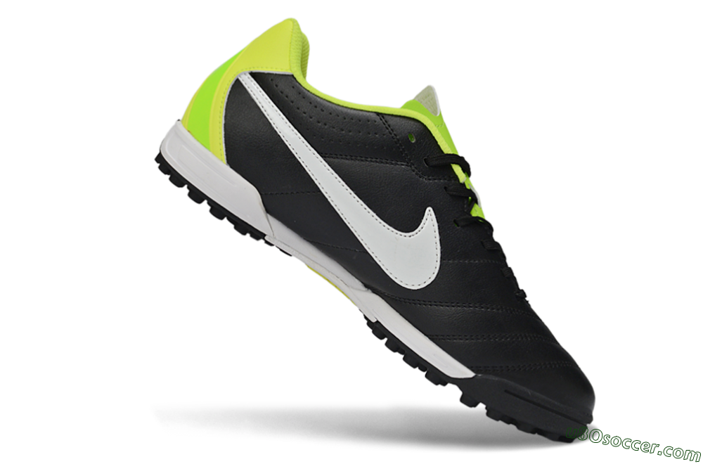 Nike Tiempo Legend Ligera 5 TF Artificial Turf Soccer Shoes - Black/Lime Green/White 4