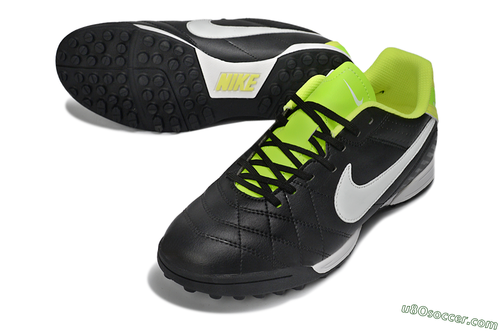 Nike Tiempo Legend Ligera 5 TF Artificial Turf Soccer Shoes - Black/Lime Green/White 3