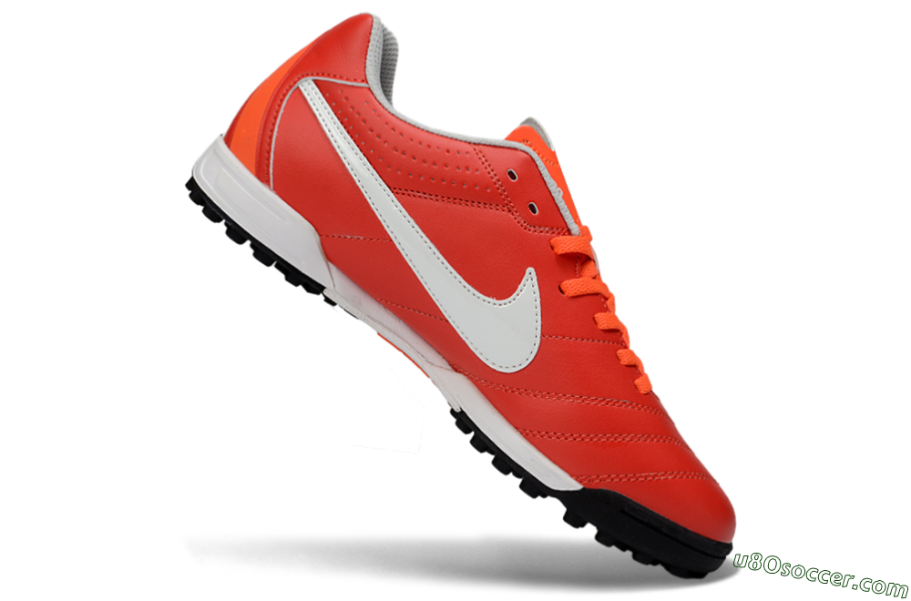 Nike Tiempo Legend Ligera 5 TF Artificial Turf Soccer Shoes - Red/Fiery Sunset/Classic Charcoal 4
