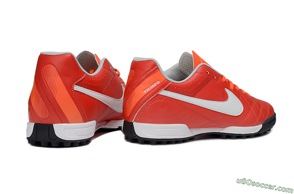 Nike Tiempo Legend Ligera 5 TF Artificial Turf Soccer Shoes - Red/Fiery Sunset/Classic Charcoal 6