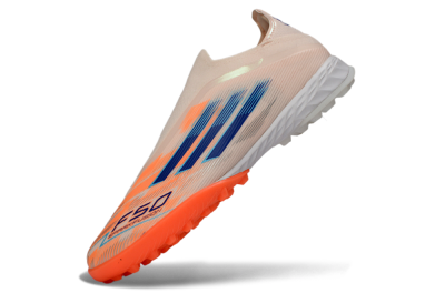 Adidas F50 Pro Laceless TF Artificial Turf Soccer Shoes - Pink/Coral Splash/Deep Ocean