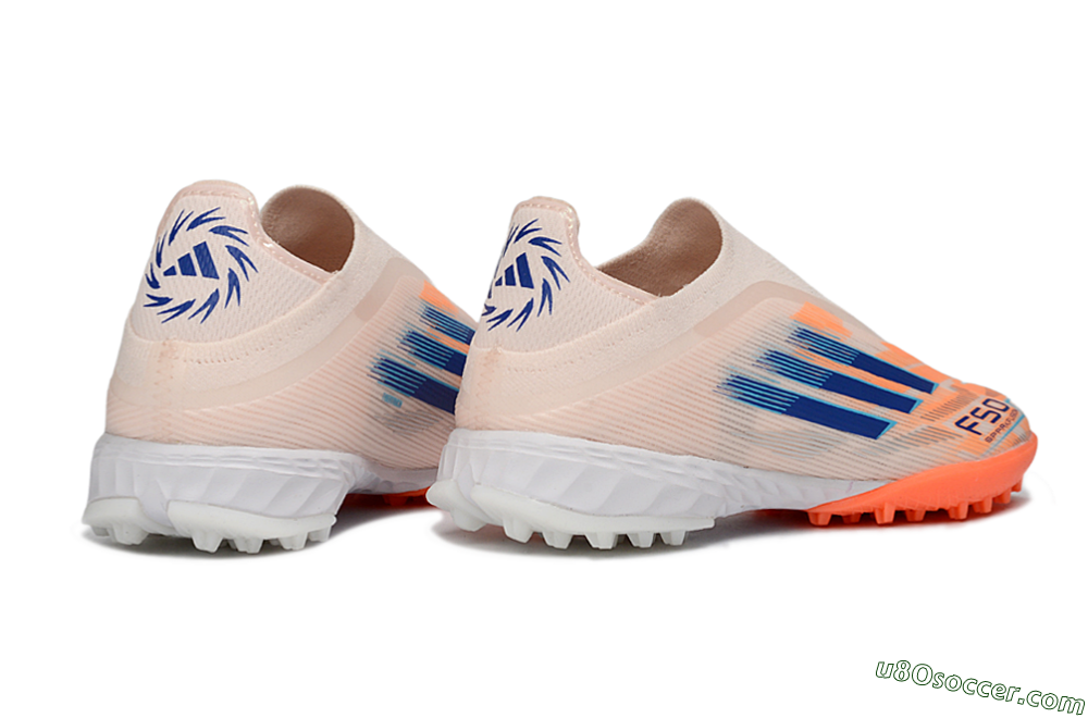 Adidas F50 Pro Laceless TF Artificial Turf Soccer Shoes - Pink/Coral Splash/Deep Ocean 6