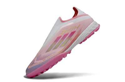 Adidas F50 Pro Laceless TF Artificial Turf Soccer Shoes - Pink/Blush Pink/Soft Coral