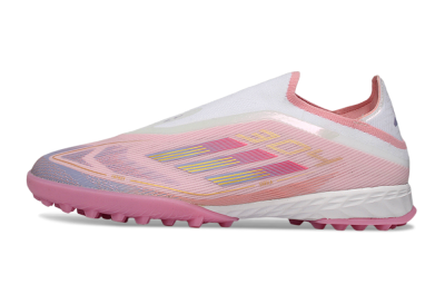 Adidas F50 Pro Laceless TF Artificial Turf Soccer Shoes - Pink/Blush Pink/Soft Coral