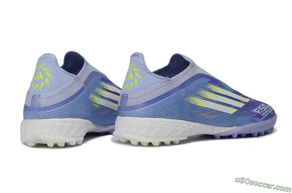 Adidas F50 Pro Laceless TF Artificial Turf Soccer Shoes - Purple/Vibrant Lilac/Neon Yellow 6