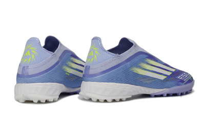 Adidas F50 Pro Laceless TF Artificial Turf Soccer Shoes - Purple/Vibrant Lilac/Neon Yellow