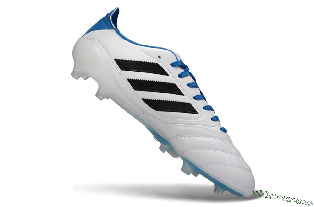 Adidas Copa Icon 2 FG Firm Ground Soccer Cleats - White/Electric Blue/Black 4