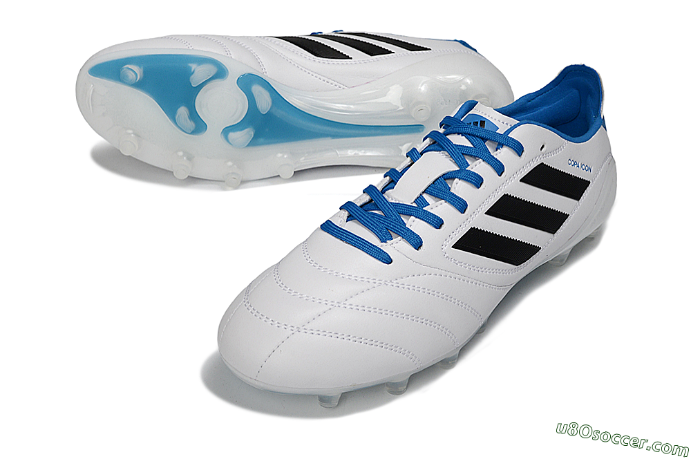 Adidas Copa Icon 2 FG Firm Ground Soccer Cleats - White/Electric Blue/Black 3