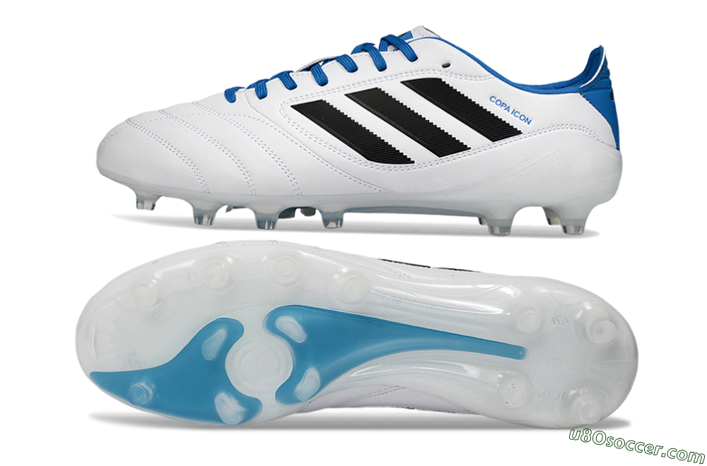 Adidas Copa Icon 2 FG Firm Ground Soccer Cleats - White/Electric Blue/Black 0