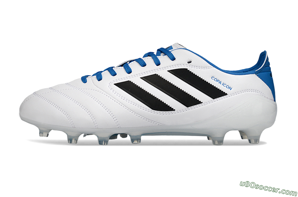 Adidas Copa Icon 2 FG Firm Ground Soccer Cleats - White/Electric Blue/Black 2