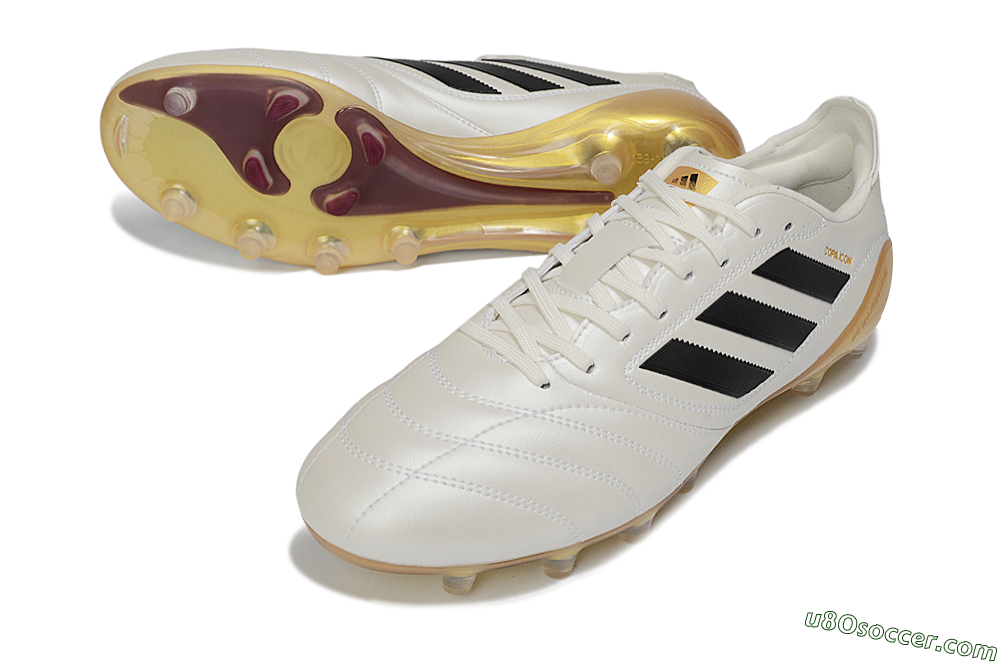 Adidas Copa Icon 2 FG Firm Ground Soccer Cleats - White/Black/Gold 3