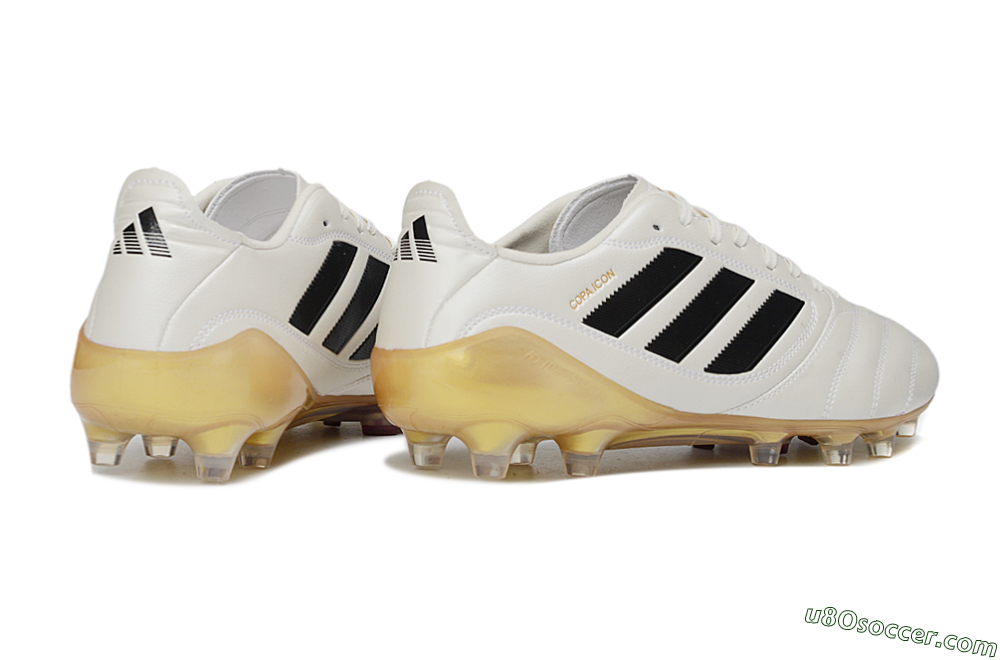 Adidas Copa Icon 2 FG Firm Ground Soccer Cleats - White/Black/Gold 6