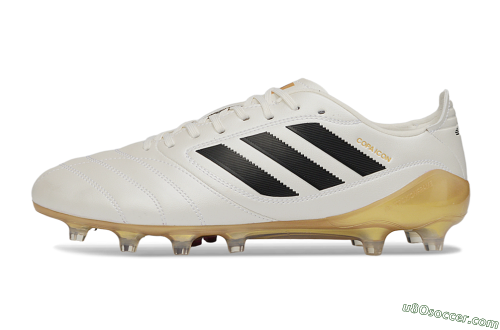 Adidas Copa Icon 2 FG Firm Ground Soccer Cleats - White/Black/Gold 2