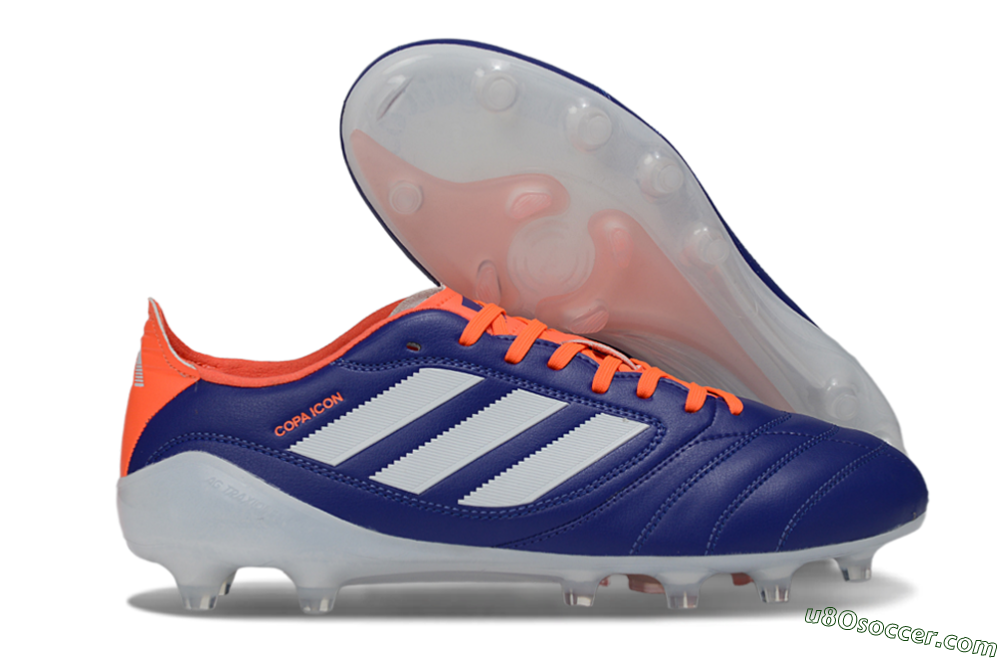 Adidas Copa Icon 2 FG Firm Ground Soccer Cleats - Blue/Vibrant Orange/Clean White 1