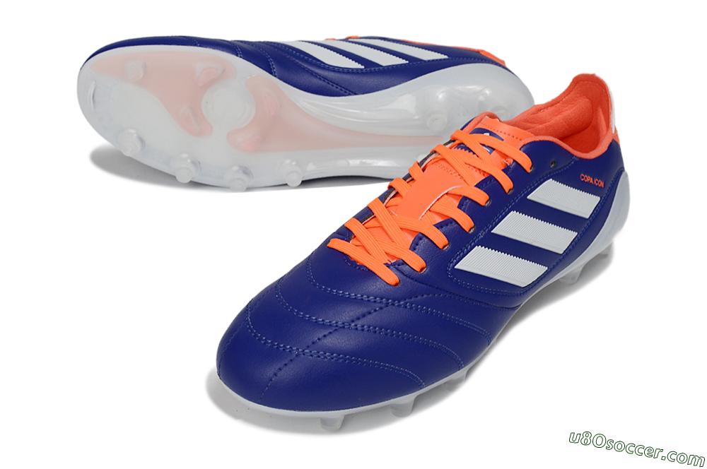 Adidas Copa Icon 2 FG Firm Ground Soccer Cleats - Blue/Vibrant Orange/Clean White 3