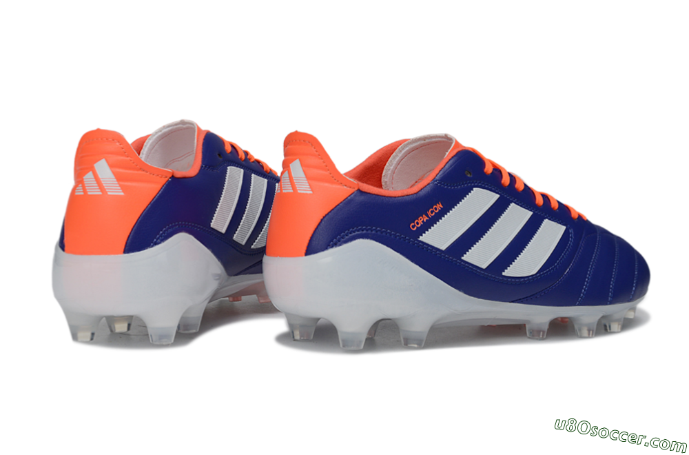 Adidas Copa Icon 2 FG Firm Ground Soccer Cleats - Blue/Vibrant Orange/Clean White 6
