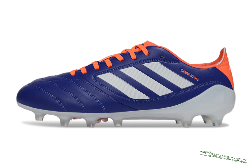 Adidas Copa Icon 2 FG Firm Ground Soccer Cleats - Blue/Vibrant Orange/Clean White 2