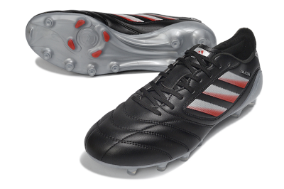 Adidas Copa Icon 2 FG Firm Ground Soccer Cleats - Black/Crimson Red/Metallic Silver