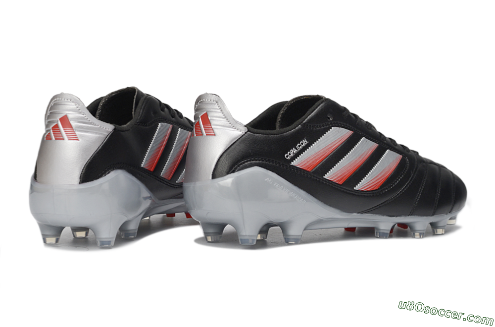 Adidas Copa Icon 2 FG Firm Ground Soccer Cleats - Black/Crimson Red/Metallic Silver 6