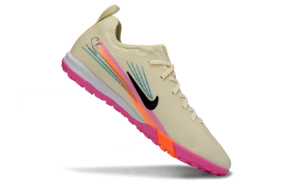 Nike Air Zoom Mercurial Vapor 16 Pro TF Artificial Turf Soccer Shoes - Beige/Neon Pink/Luminous Orange