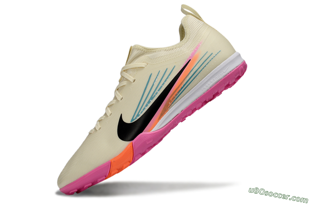 Nike Air Zoom Mercurial Vapor 16 Pro TF Artificial Turf Soccer Shoes - Beige/Neon Pink/Luminous Orange 6