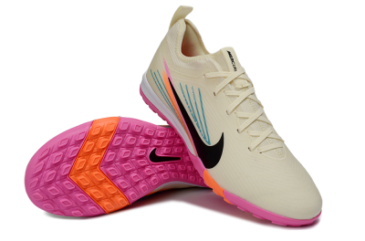 Nike Air Zoom Mercurial Vapor 16 Pro TF Artificial Turf Soccer Shoes - Beige/Neon Pink/Luminous Orange