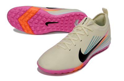 Nike Air Zoom Mercurial Vapor 16 Pro TF Artificial Turf Soccer Shoes - Beige/Neon Pink/Luminous Orange