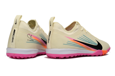 Nike Air Zoom Mercurial Vapor 16 Pro TF Artificial Turf Soccer Shoes - Beige/Neon Pink/Luminous Orange