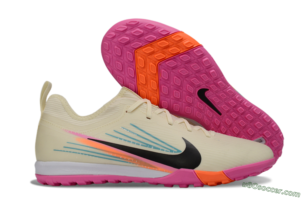 Nike Air Zoom Mercurial Vapor 16 Pro TF Artificial Turf Soccer Shoes - Beige/Neon Pink/Luminous Orange 1