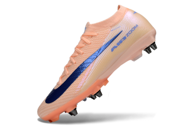 Nike Air Zoom Mercurial Vapor 16 Elite SG Soft Ground Soccer Cleats - Peach/Royal Blue/Pastel Orange